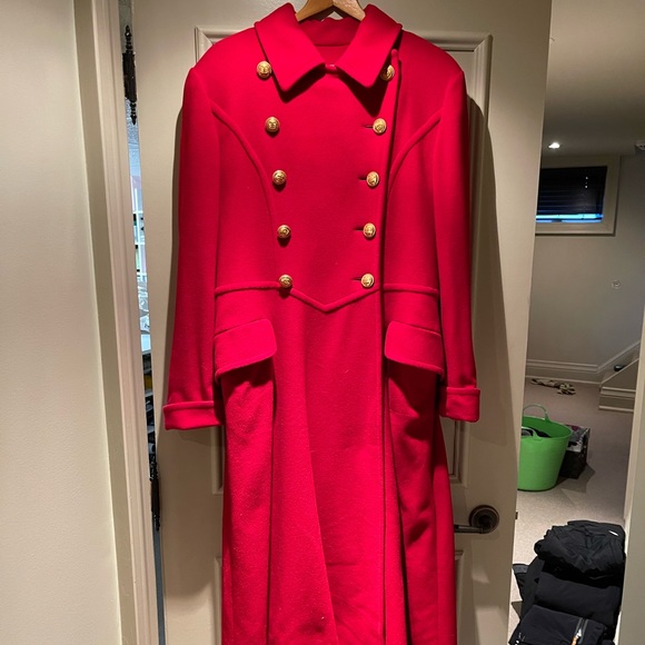 Long Red Cashmere Coat - Picture 6 of 11